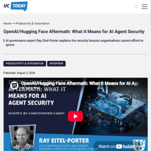 Other Publications | screencapture uctoday productivity automation openai hugging face incident ai agent security 2026 08 21 12 12 45